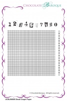 Small Graph Paper Rubber Stamp sheet - Chocolate Block